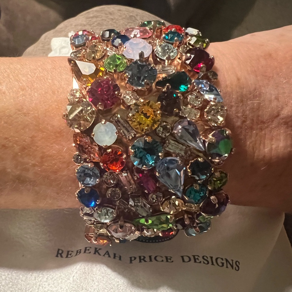 Rebekah Price Felicia Multicolor Crystal Cuff